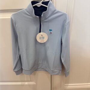 Bear The Palm Light Blue Boys' Quarter-Zip Performance Pullover
